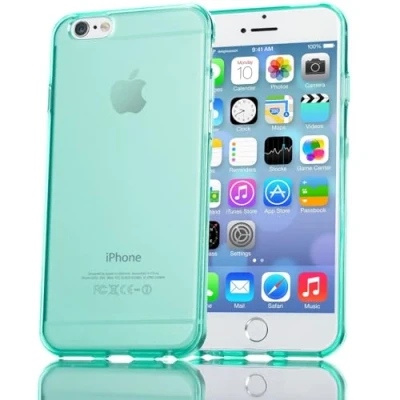 Abbildung von NALIA Handyhülle kompatibel mit iPhone 6 Plus 6S Plus, Ultra Slim Silikon Case Cover Crystal Schutz Hülle Dünn Durchsichtig, Etui Handy Tasche Back Transparent Phone Bumper Türkis
