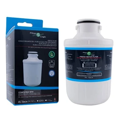 Abbildung von FilterLogic FFL 105CH Interner Wasserfilter ersetzt MFCMG14211FR / MFCMG14211F Filterkartusche für Hanseatic Kühlschrank Nr. 667000, 571671, 640897 Comfee SBSIB 502 NFA+