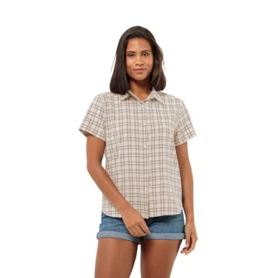 Abbildung von Jack Wolfskin Febla Hemdbluse, Damen, Größe: Small, Sand storm checks