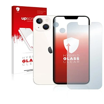 Abbildung von upscreen Schutzglas für Apple iPhone 13 (Display+Kamera) Schutzfolie, Glas Folie [Klar, 9H Panzerschutz, Anti Fingerprint]