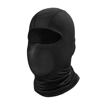 Abbildung von SHIMA Balaclava Cooler Atmungsaktive Sturmhaube Coolmax Unisex Motorrad Mesh Weich mit Schnelle Trocknung Ganzjährig Herren &amp; Damen (M L, Schwarz)