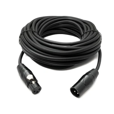 Abbildung von System S Audio Kabel 10 m XLR 3 Pin Stecker zu Buchse Adapter in Schwarz