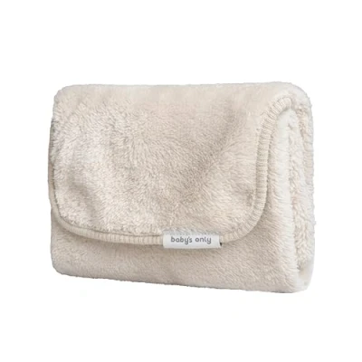 Abbildung von Baby&#039;s Only Wickelunterlage Cozy Wickelauflage Ideal für unterwegs Mit praktische Tasche Wickelzubehör Einfach zusammenfalten Aus Teddystoff Warm Linen