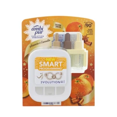 Abbildung von 4x Ambi Pur Starter Set 3volution Device + Nachfüllung Orange &amp; Cinnamon 20ml