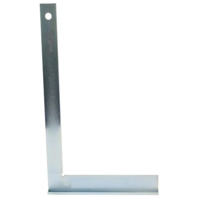 Abbildung von Dönges Profi Schlosserwinkel mit Anschlag, 300 x 180 mm, rostfrei &amp; verzinkt aus Stahl Für genaues Arbeiten im Metallbau, Werkstattbereich 90 Grad Winkel Anschlagwinkel Metall