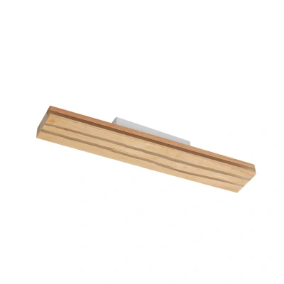 Abbildung von Lucande LED Deckenleuchte Silja, Holz, 100 cm, 430lm