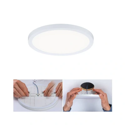 Abbildung von Paulmann 93036 LED Panel Einbauleuchte Areo VariFit IP44 Neutralweiß 175mm rund incl. 1x13 Watt Weiß Deckenlampe Kunststoff 4000 K