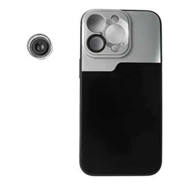 Abbildung von SYSTEM S Makro Linse 30x Mikroskop Filter mit Hülle in Schwarz für iPhone 13 Pro