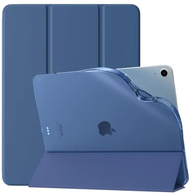 Abbildung von TiMOVO Hülle Kompatibel mit Neu iPad Air 13 inch (M2) 2024, Smart PU Leder Schutzhülle, Auto Schlaf/Aufwach, Schlank Case Weich TPU Rückseite für 2024 Marineblau