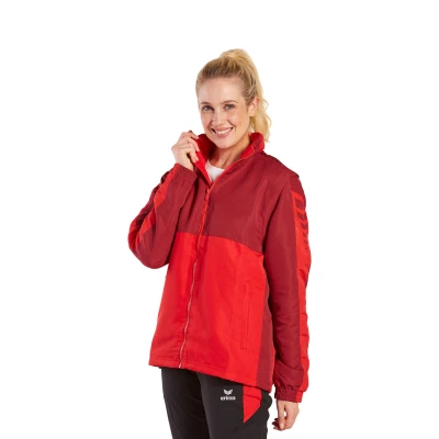 Abbildung von Erima Unisex Six Wings Jacke mit abnehmbaren Ärmeln, rot, XXL
