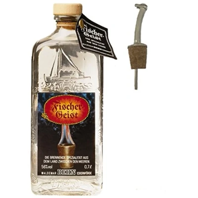 Abbildung von Fischergeist Kräuterlikör 0,5 Liter mit Ausgießer