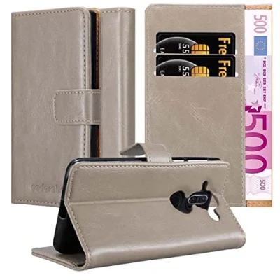Abbildung von Cadorabo Hülle kompatibel mit Nokia 8 Sirocco aus Premium Kunst Leder Flip Klappbare Stoßfeste Magnetische [Standfunktion] [Kartenfächern] Cover für Tasche in Braun