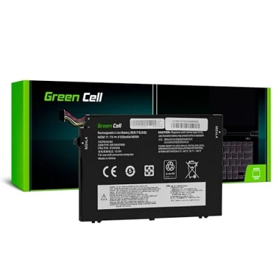 Abbildung von Green Cell L17C3P51 L17L3P51 L17M3P51 L17M3P52 Akku für Lenovo ThinkPad E480 E485 E490 E495 E580 E585 E590 E595 Laptop (4100mAh 11.1V Schwarz)