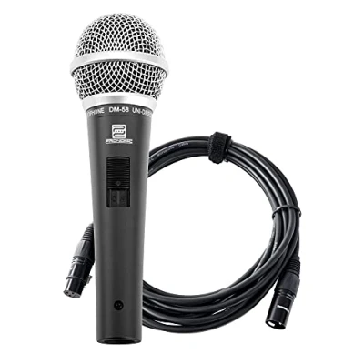 Abbildung von Pronomic DM 58 Vocal Mikrofon Set (Typ: Dynamisch, Richtcharakteristik: Superniere, mit Schalter, inkl. 5m XLR Kabel)