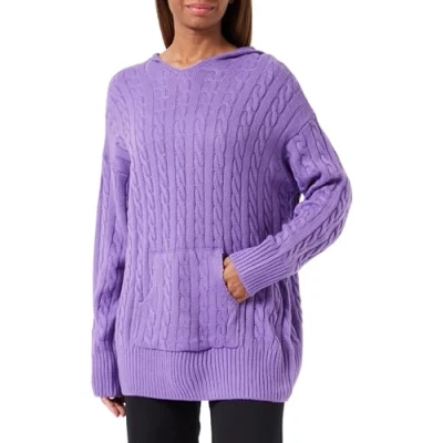 Abbildung von Sookie Damen Strickhoodie, Lila, XS/S