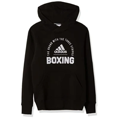 Abbildung von adidas Unisex Community 21 Hoody Boxing Sweatshirt, Blackwhite, 140