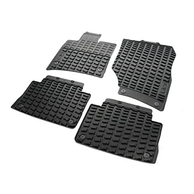 Abbildung von Audi Gummi Fußmatten Original Q7 (Typ 4L, 2007 2015) Komplettsatz Gummimatten Allwettermatten 4 teilig v+h schwarz mit Schriftzug