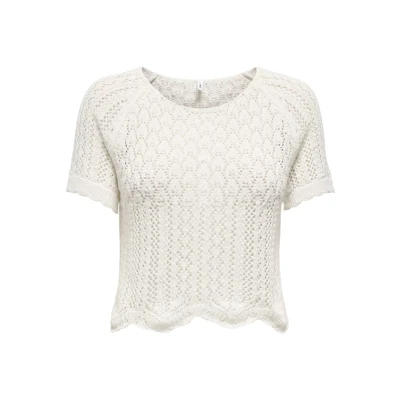 Abbildung von ONLY Damen Onlnola Life S/S Pullover KNT Nca, Cloud Dancer, XS