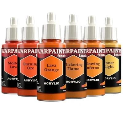 Abbildung von The Army Painter, Warpaints Fanatic Flexible Triad: Oranges, 6 x 18 ml Acrylfarbe, Miniatur Hobbybemalung, Für Wargaming