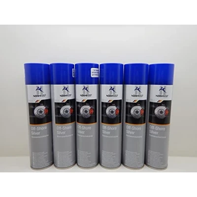 Abbildung von Normfest Off Shore Silver Bremsenschutz Spray Effektiver Rost und Korrosionsschutz 6X 400ml
