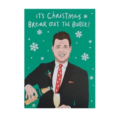 Abbildung von UK Greetings Weihnachtskarte für ihn/sie/Freund Break out the Bublé Design