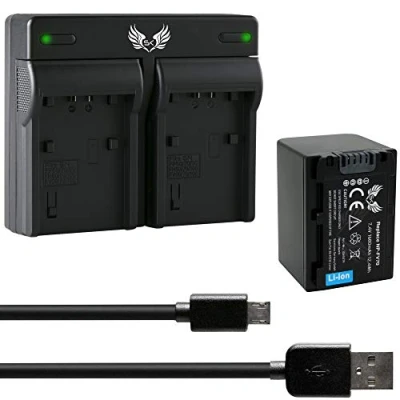 Abbildung von SK Akku Sony NP FV70 1680mAh + Dual Doppel Ladegerät für DCR SX85 HDR CX900 PJ810 VG900 /// FV30 FV50 FV100 FV120