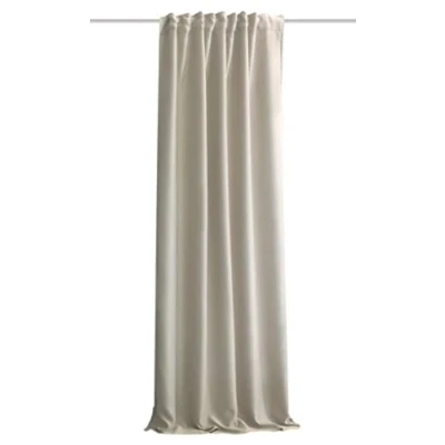 Abbildung von HOMEbasics Akustikvorhang Uni ACUSTICO Lärm , Hitze Kälte und Zugluft Schutz + abdunkelnd Natur 245 x 135 cm
