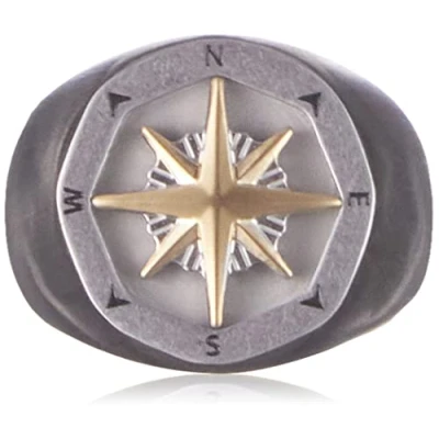 Abbildung von Fossil Sutton Ring silvercoloured, Herren, Größe: 58, Silver coloured