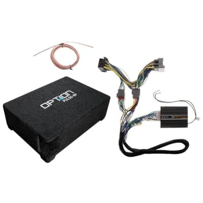 Abbildung von OPTION Soundupgrade V2 kompatibel mit VW Golf 7 VII (Typ AU) 100% Plug &amp; Play Komplettsystem 5 Kanal DSP Verstärker, 25cm Downfiring Subwoofer 400 Watt RMS