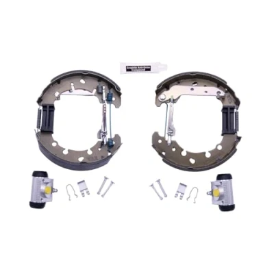 Abbildung von HELLA Shoe Kit Pro 8DB 355 004 841 Bremsensatz, Trommelbremse mit Radbremszylinder, Stellelement FORD: Fiesta Mk5 Limousine, Fusion Kombi