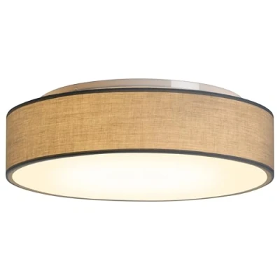Abbildung von Zedelmaier Deckenlampe Stoff Rund 50cm E27x3 max.40W Deckenleuchte Taupe Stoffschirm Wohnzimmer Schlafzimmer Küche Flur Kinderzimmer Lampe Decke Lampenschirm