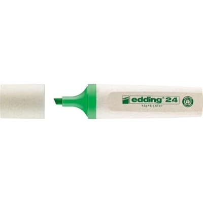 Abbildung von edding 24 EcoLine Textmarker hellgrün 1 Keilspitze 2 5 mm zum unkomplizierten und schnellen Markieren Hervorheben von Texten Notizen nachfüllbar, aus recyclebarem Material
