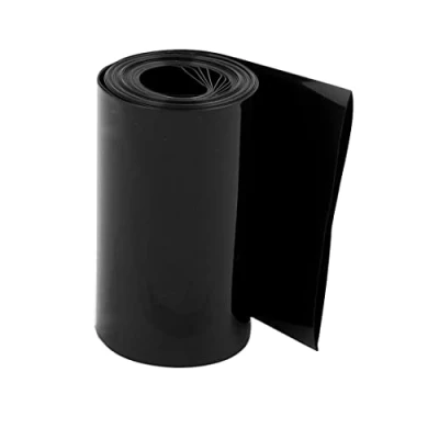 Abbildung von sourcing map Akku PVC 65mm Wärmeschrumpfschlauch Batterielagerung 2M Bschwarz
