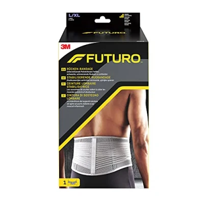 Abbildung von FUTURO Rücken Bandage Unterstützende Polsterkissen helfen, schwache, schmerzende Muskeln zu entlasten L/XL