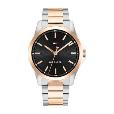 Abbildung von Tommy Hilfiger Bruce Uhr silvercoloured/roségoldcoloured/ black, Herren, Größe: One Size, Silver coloured/roségold coloured/ black