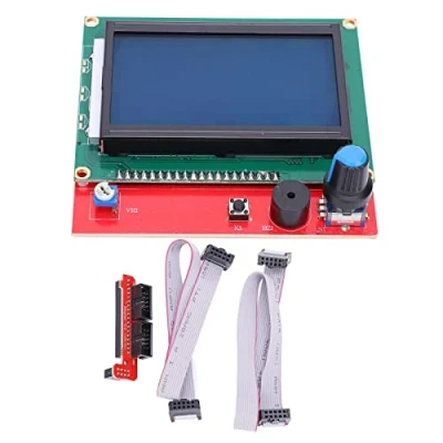 Abbildung von Plyisty 12864 LCD Graphic Smart Display Controller Board, 3D Drucker mit Kabel, für RAMPS 1.4 RepRap