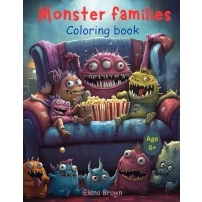 Abbildung von Monster families Coloring book: Awesome Book for Kids Age 6+