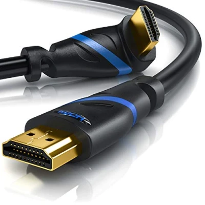 Abbildung von CSL 0,5m 50cm 8K HDMI Kabel 2.1 abgewinkelt 270 Winkelstecker Grad 8 K @ 60 Hz mit DSC 7680 x 4320 0,5 Meter 2.0a 2.0b 3D UHD II Dynamic HDR 10+ eARC VRR Dolby Vision