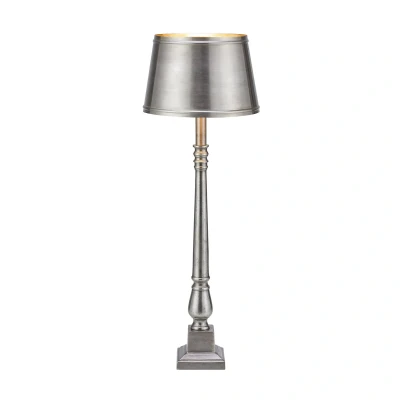 Abbildung von Tischleuchte Metallo, antiksilberfarben, Metall, Höhe 66 cm