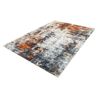 Abbildung von Riess Ambiente Design Teppich MODERN Art 230x160cm grau Kupfer Kurzflor Indoor