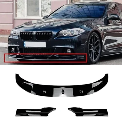 Abbildung von Frontspoiler Lippe Spoilerlippe Splitter Für BMW 5 Series F10 F11 M Sport 2011 2016 2017, Stoßstange Front Spoiler Tuning Auto zubehör,Black