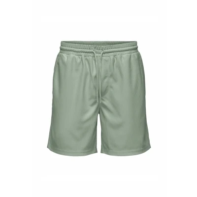 Abbildung von Only &amp; Sons LIFE Plizze Shorts, Herren, Größe: Small, Iceberg green