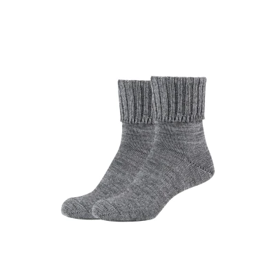 Abbildung von camano Online Female 2 PACK Socken, Damen, Größe: 35 38, Dark grey melange