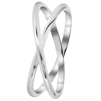 Abbildung von Lucardi Ring silvercoloured, Damen, Größe: 55, Silver/coloured
