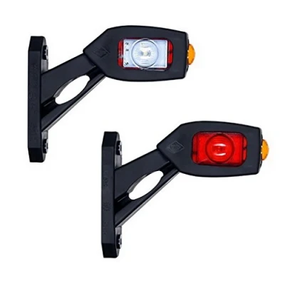 Abbildung von BUL BARS 2 x LED Gummi Begrenzungsleuchte Seitenleuchte 12V 24V mit E Prüfzeichen Positionsleuchte Auto LKW PKW KFZ Lampe Leuchte Licht Weiß Rot Orange