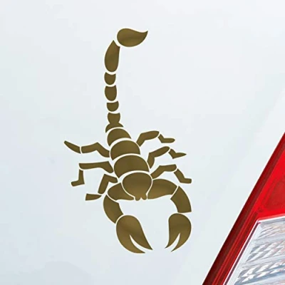 Abbildung von Hellweg Druckerei Skorpion Krebs Motorrad Sternzeichen Auto Aufkleber Sticker Heckscheibenaufkleber