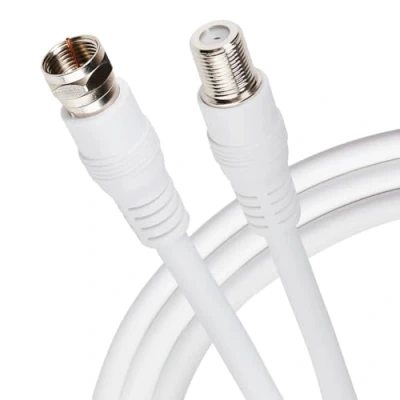 Abbildung von Maplin Satellitenkabel Verlängerung, 1,5 m, Koaxialkabel, F Stecker auf Buchse