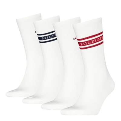 Abbildung von Tommy Hilfiger MEN SOCK Giftbox Sport 4 PACK Socken, Herren, Größe: 43 46, White