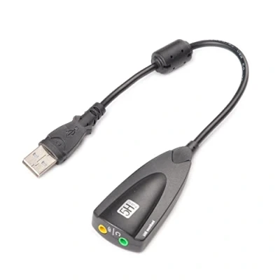 Abbildung von USB 2.0 Extern Audio Adapter 7.1 Soundkarte Dynamic 3D Surround Sound Card für Computer Notebook