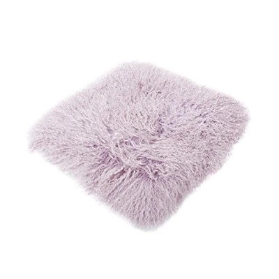 Abbildung von Reissner Lammfelle Tibet Lammfell Kissenbezug langflorig 30x30cm JAY05 Farbe hell lila